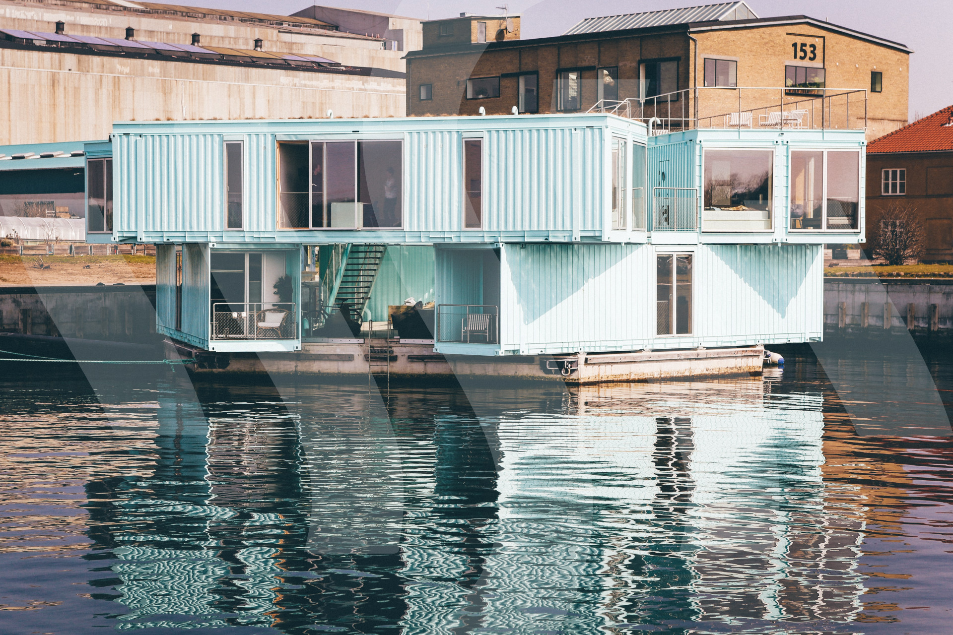 Shipping Container Boat House