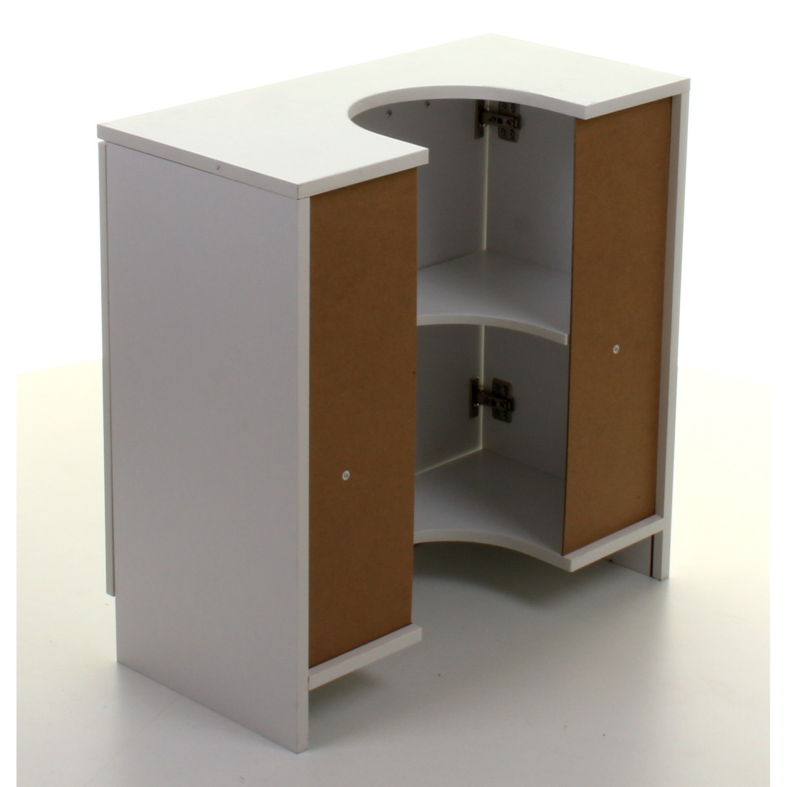 UNDER SINK CABINET BASIN STORAGE UNIT CUPBOARD BATHROOM WOOD WHITE ...