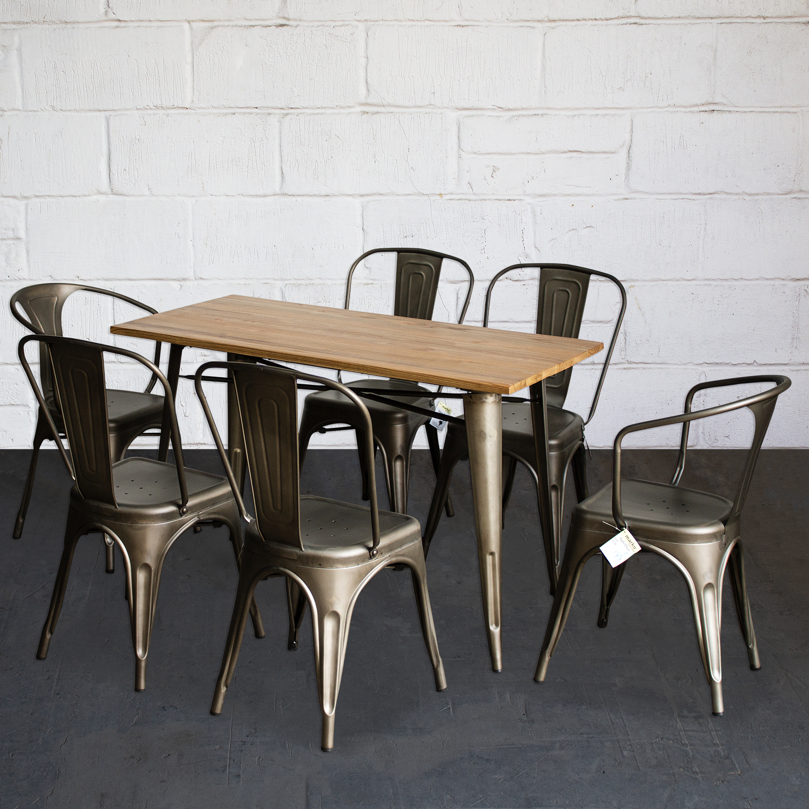 Tolix Style Dining Sets Rectangular Table Chairs Gun Metal Grey Details About Tolix Style Dining Sets Rectangular Table Chairs Gun Metal Grey Pub Restaurant