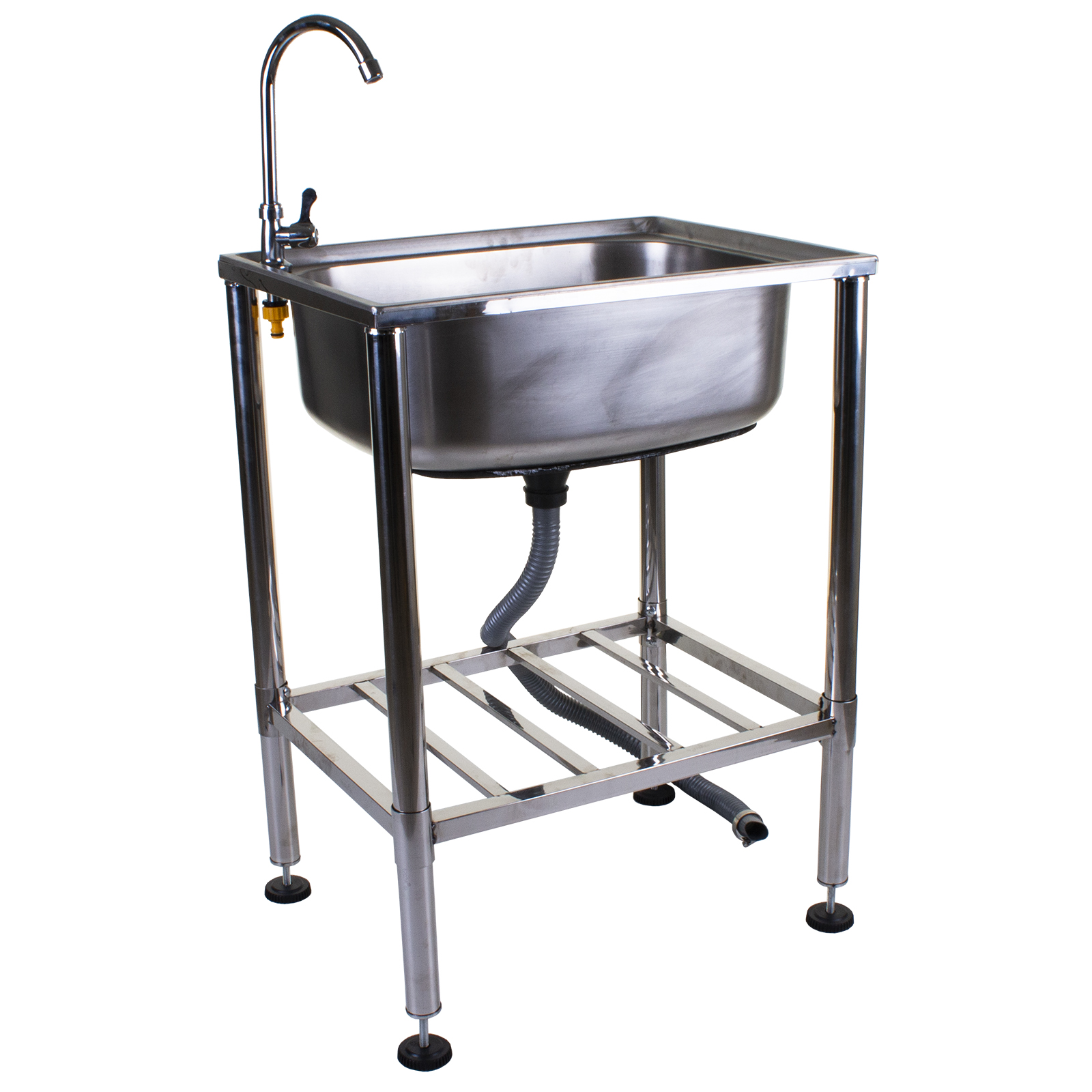 Stainless Steel Metal Camping Sink with Tap and Drainage Pipe Outdoor ...