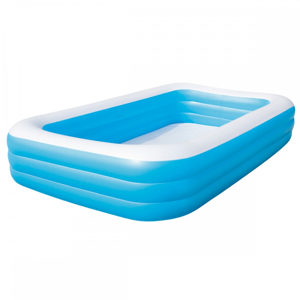 X-Large Paddling Pool Rectangular Inflatable Family Swimming Kids ...