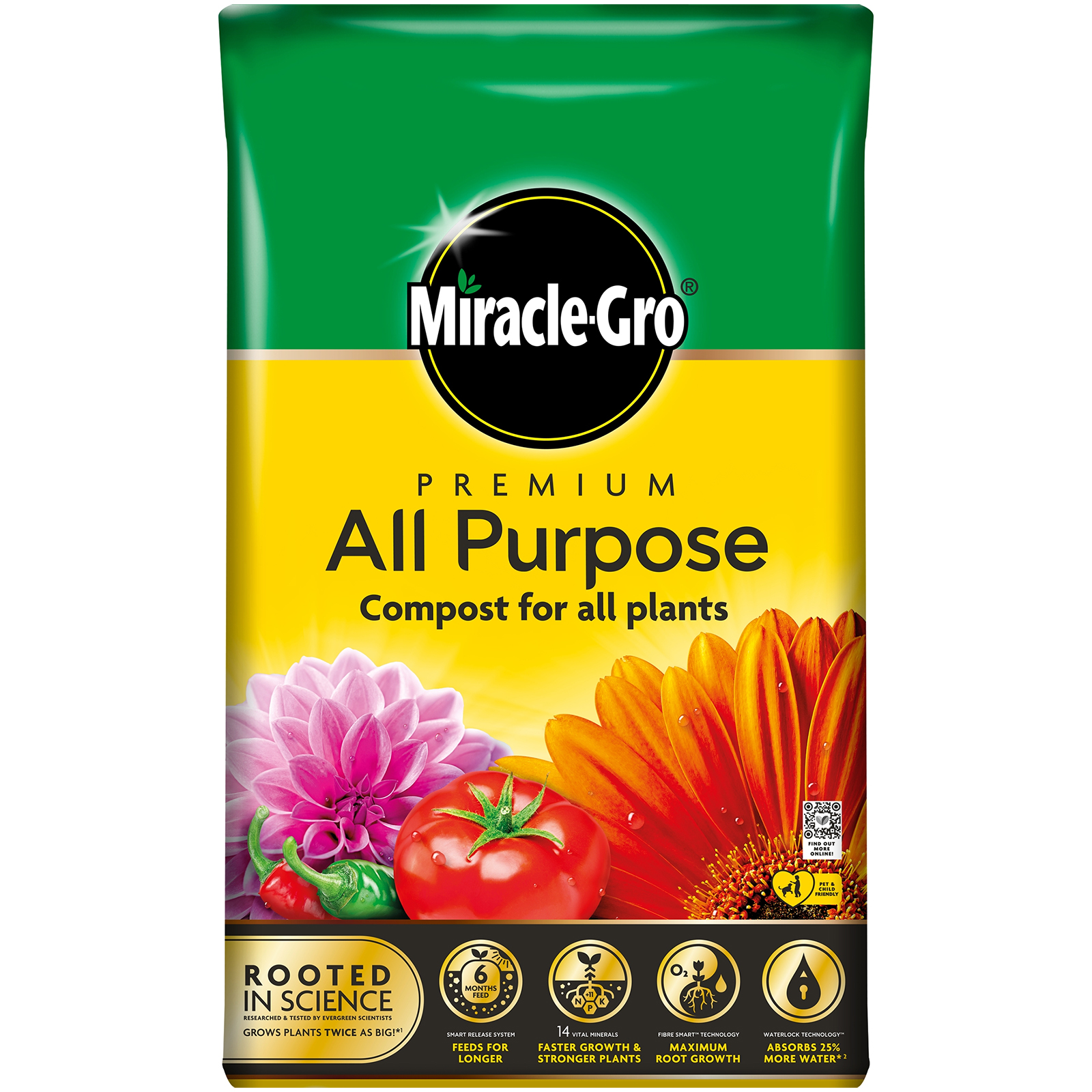 Miracle Gro All Purpose Enriched Compost 40l Home Garden Planting Growing Soil Ebay