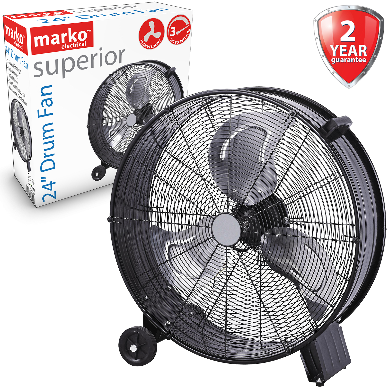 9Inch Pedestal Oscillating Stand Fan Desk Electric Tower Standing Home Powerful