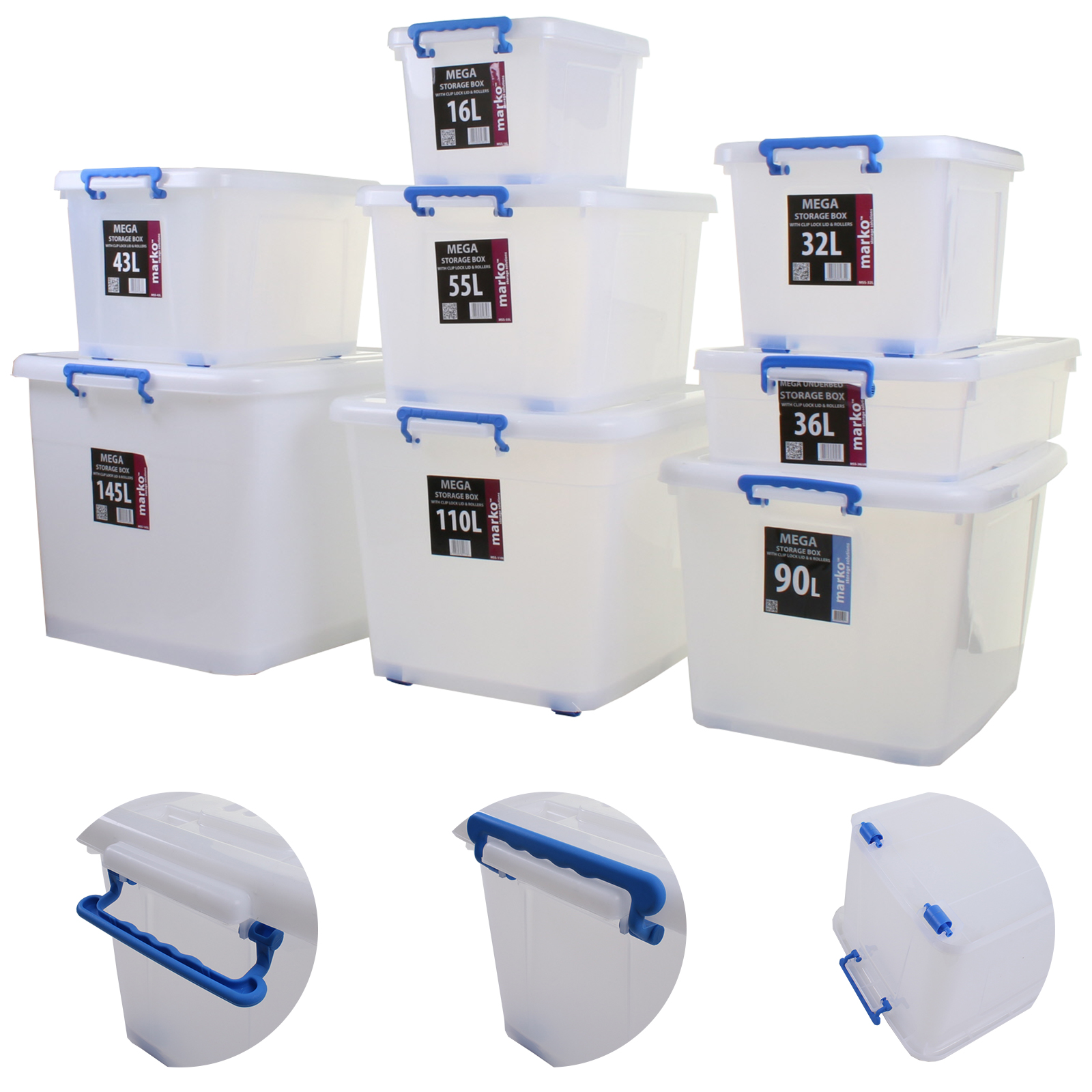 plastic storage boxes with lids