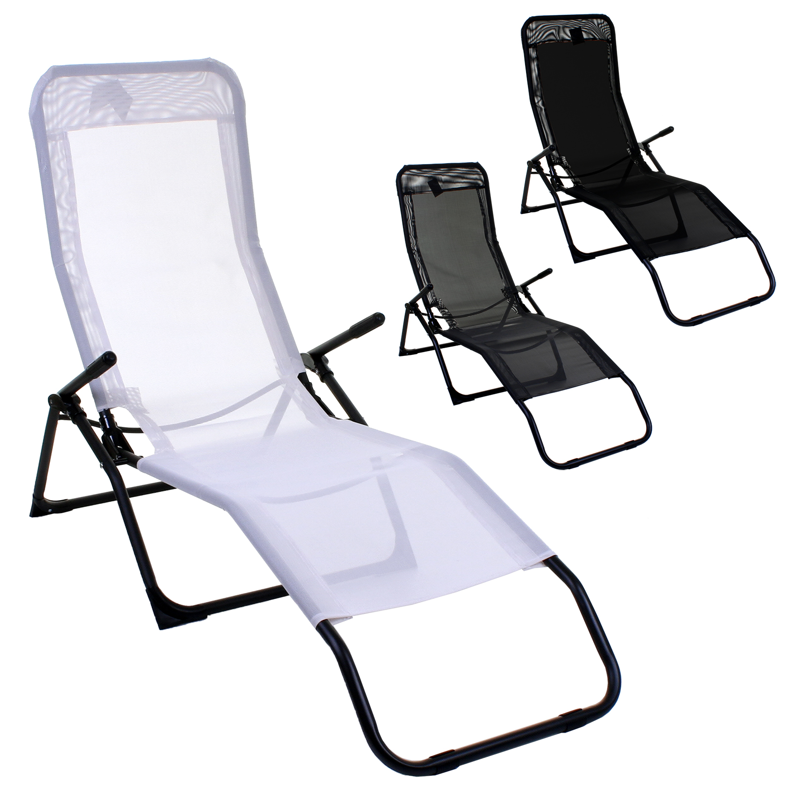 Rocker Lounger Sun Chair Recliner Outdoor Garden Furniture Folding