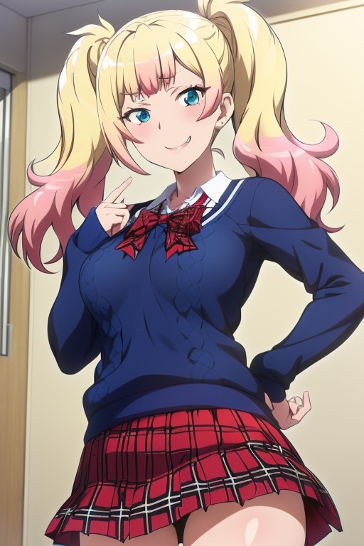 Shy Yariko in her School Uniform in School (JK Bitch ni Shiboraretai ...