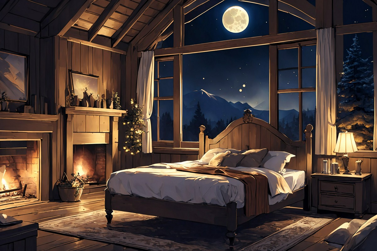 Moonlit Bedroom Backgrounds (6) — Yodayo