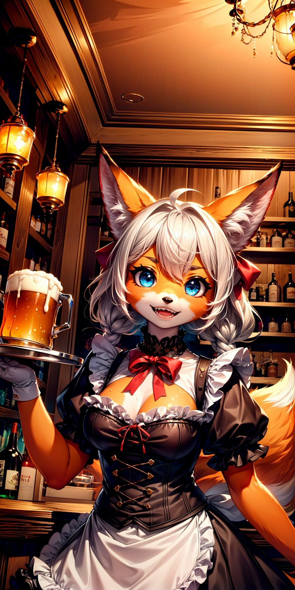 Alexis 90k challenge) D&D style tavern maid Daina! - Ghost edition (furry)  (ninci OC) — Yodayo