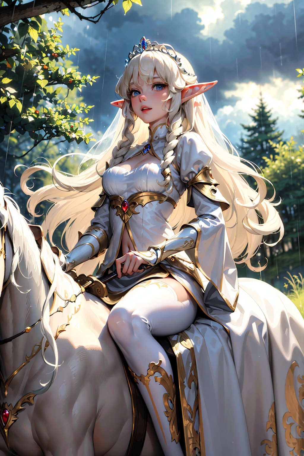 Elf princess riding a horse — Yodayo