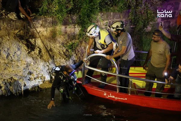 الدفاع المدني يواصل البحث عن طفل مفقود بنهر العاصي