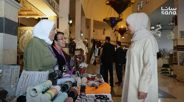 السيدة لطيفة الدروبي تزور فعاليات معرض دمشق الدولي اليوم