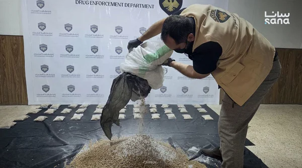 فرع مكافحة المخدرات بحلب يضبط كميات كبيرة من الكبتاغون