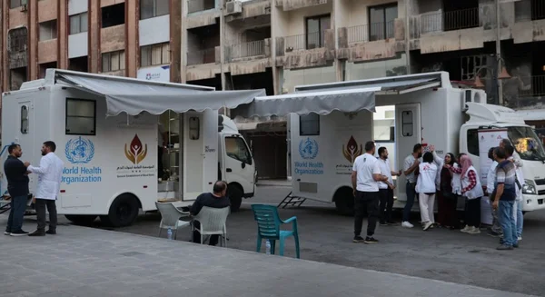إطلاق عيادتين متنقلتين للتبرع بالدم لأول مرة في حمص