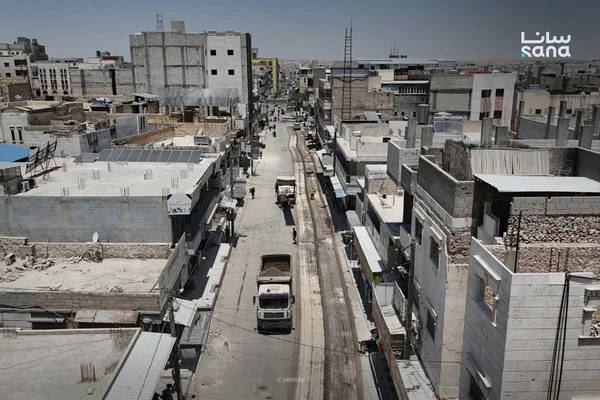 إطلاق مشروع شامل لتأهيل وتزفيت شوارع مدينة الباب بحلب
