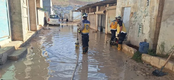 استجابة ميدانية لأضرار الأمطار في حلب وريف إدلب