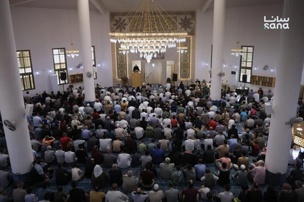 افتتاح مسجد العمري الكبير بمدينة حرستا بعد إعادة تأهيله