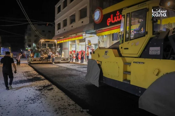 إنجاز أعمال تأهيل وتزفيت شوارع حيوية في مدينة الباب