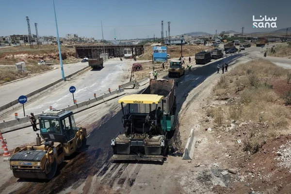 استمرار أعمال تأهيل جسر الرستن وتحويلة معمل الإسمنت في حمص