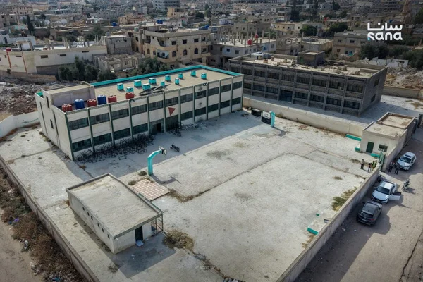 إعادة تأهيل مدرستين في مدينة بصرى الشام بريف درعا