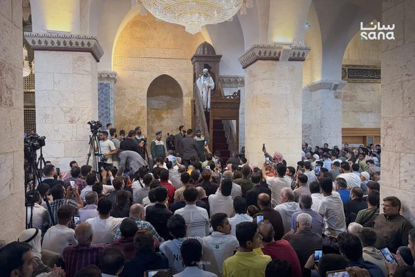 إقامة أول صلاة جمعة في الجامع الأموي بحلب بعد استكمال أعمال الترميم وافتتاحه