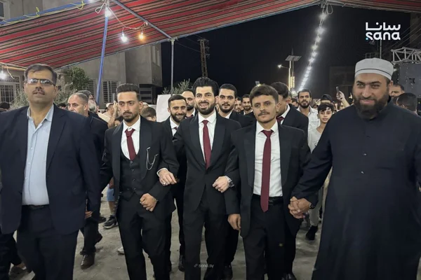 إقامة عرس جماعي لـ 40 شاباً وفتاة في مدينة التل