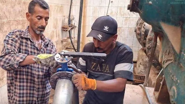 تنفيذ أعمال صيانة طارئة بمحطة الضخ 13 بسد الحسكة