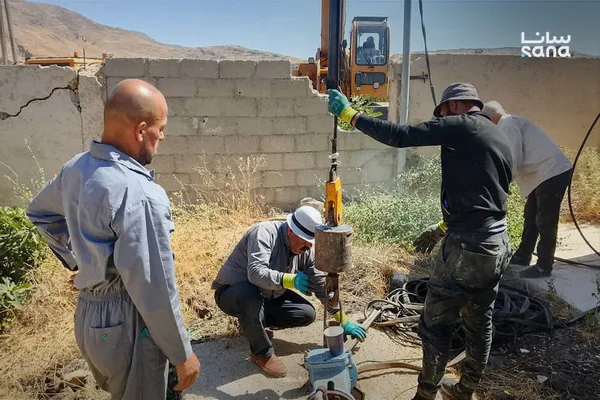 صيانة وتأهيل آبار مياه الشرب في بلدة حضر بالقنيطرة