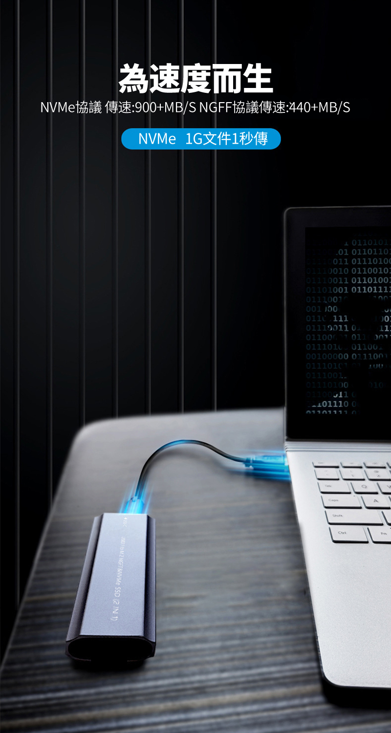 為速度而生協議 傳速9+MB/S NGFF協議傳速:44+MB/SNVMe    NGFF&NVMe   IN 1) 1111111 0111010001110010 0110010101110011 0110100101101001 01101111011100100001 1000110 11100:01110011 0111011000 011001-0111010 01100700100000 01110010111010110001110010111010001001100011 0 001101111 0