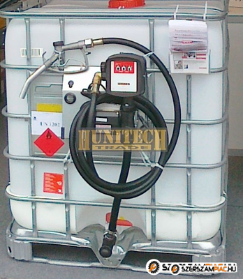 Használt IBC tartály, ADR-rel 1000 literes + S-50 24V. 1000M kit