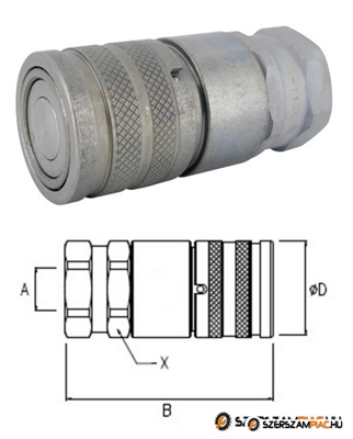 Cseppmentes hidraulika gyorscsatlakozó hüvely BSP1/2
