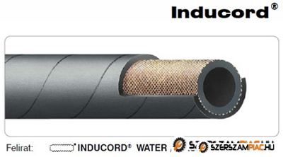 INDUCORD Szövetbetétes gumi víztömlő ipari használatra DN22mm
