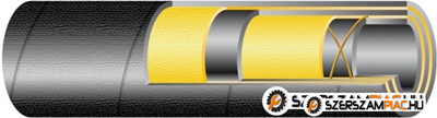 YAKIT 10 bar /  DN25  nagy átmérőjű   gumibázisú olaj és üzemanyagálló tömlő  2 réteg textilfonat erősítéssel