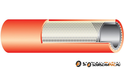 M-FLEX Hegesztő tömlő Acetilén (piros)  20 bar /  6,3 x 3,5  - (belső Ø x falvastagság)  EN559 gumibázisú kopásálló és tűzálló