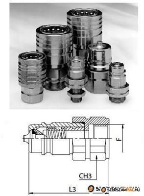 Hidraulikus gyorscsatlakozó dugó 1/2'' belső menet