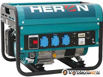 HERON EGM-25 AVR benzinmotoros áramfejlesztő, aggregátor, 1 fázis 2,3 kVA