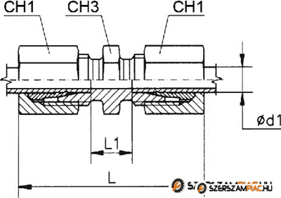 Egyenes összekötő csavarzat 38S M52x2