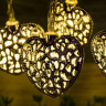 Arany szív LED fényfüzér
