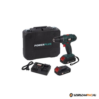 POWERPLUS PRO Akkumulátoros fúró-csavarbehajtó (POWP8040) - 18 V/2 db Li-ion