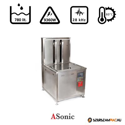 ASonic Ultrahangos tisztító 780l, 2520W, 28kHz, 80°C - PRO-7800-28HP