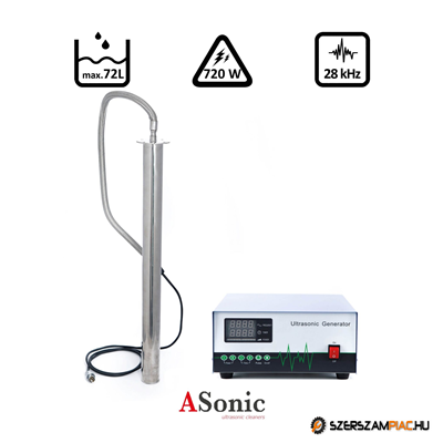 ASonic Ultrahangos tisztítórúd 720W, 28kHz - PRO-R720W