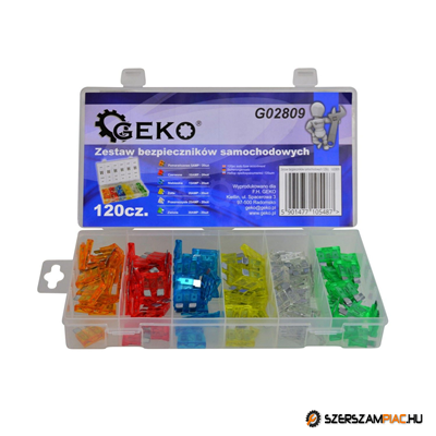 Geko 120db-os autóbiztosíték készlet 5A-30A - G02809