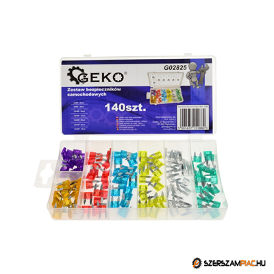 Geko 140db-os autós mini késes biztosítékkészlet - G02825
