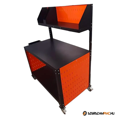 Lincos Mobil munkaasztal, 125x75cm, perforált oldalfallal - M5-1207-09