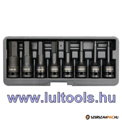 Gépi hosszú bit dugókulcs készlet 8 részes Imbusz 1/2" 6-19 mm CrMo Yato