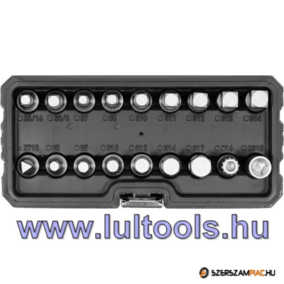 Olajleeresztő kulcs készlet 18 részes 3/8" CrV Yato