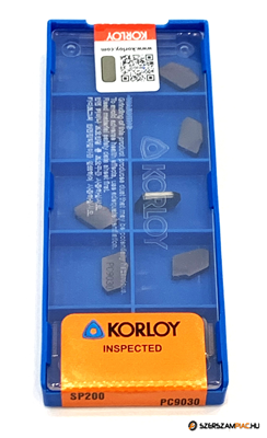 10db Korloy SP200 PC9030 leszúrólapka/váltólapka/SZÁMLA-8NAPOS ÁTUTALÁS!