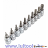 Bit dugókulcs készlet 10 részes Torx 3/8" T10-T55