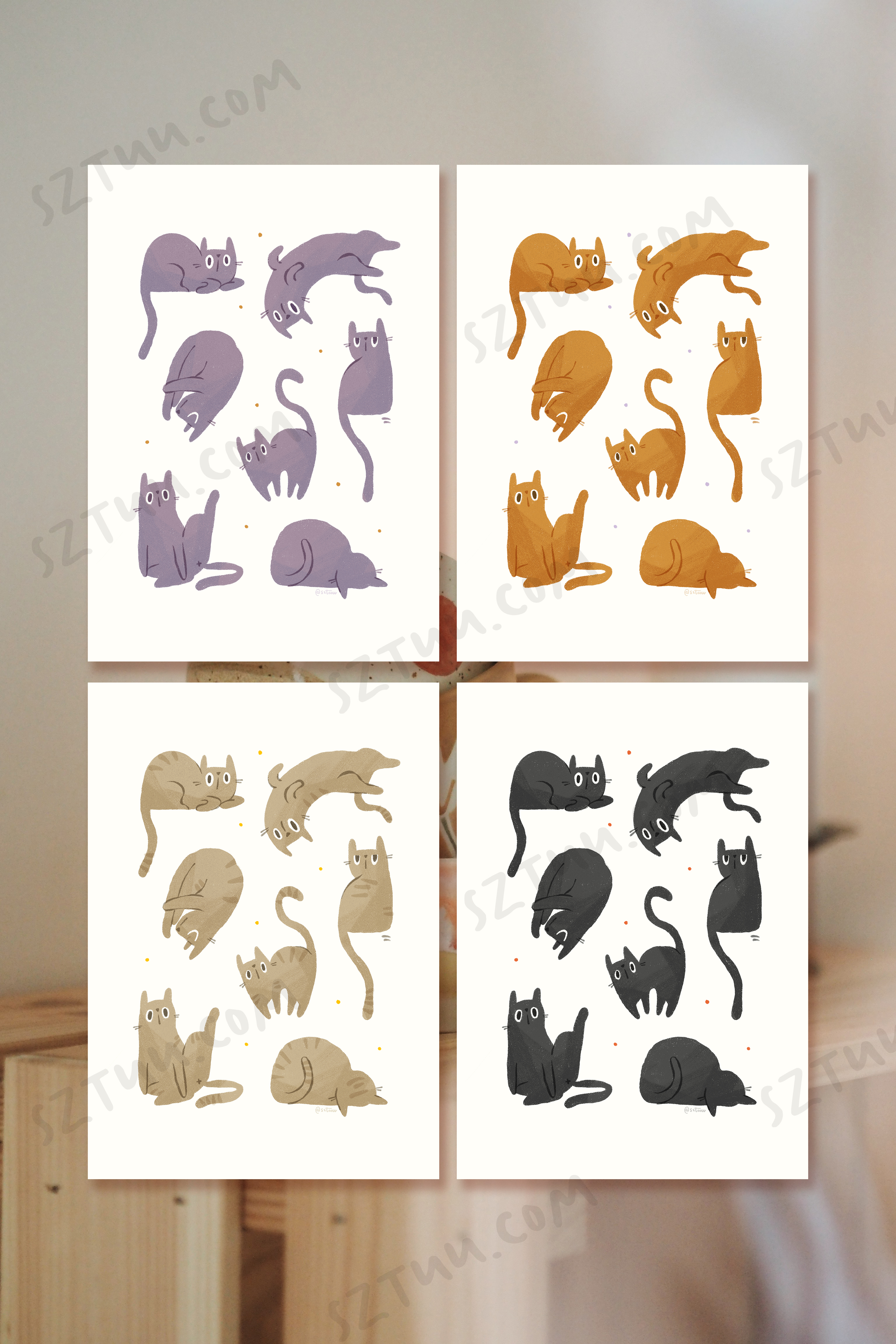 MACSKA BRANCS falikép // letölthető, nyomtatható