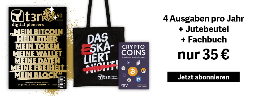 t3n Abo: 50 inkl. „Cryptocoins“