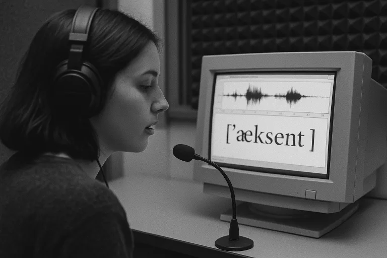 Hearing yourself: the oldest pronunciation trick, now with a score